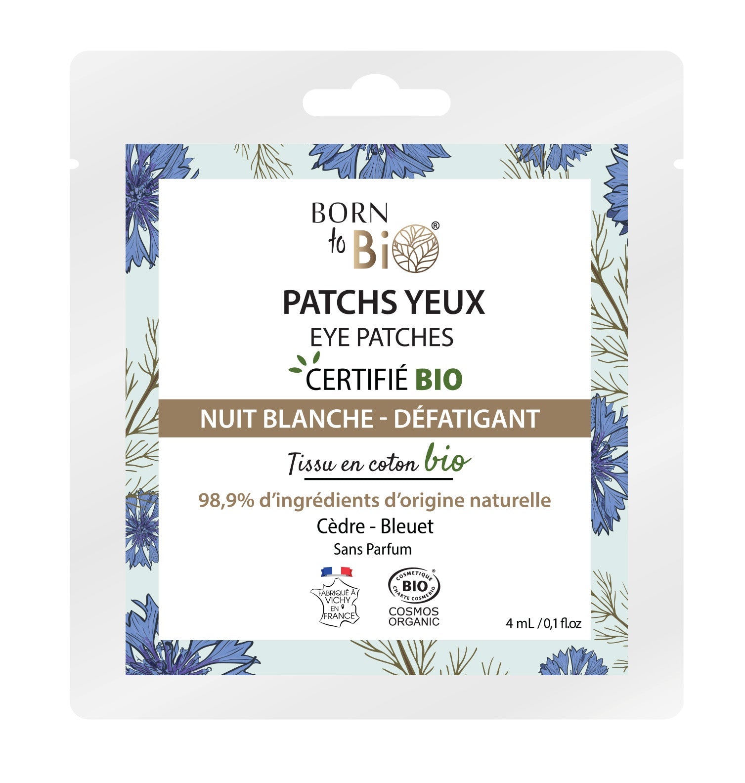 Patchs pour les yeux Nuit Blanche en coton - Certifiés Bio-0